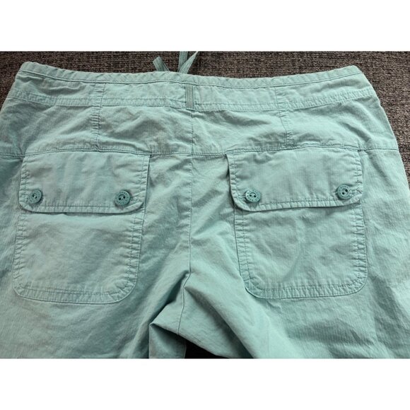 L.L. Bean Womens Light Blue Convertible Roll-Up Pants 12 Pet Cotton Blend - Picture 12 of 12